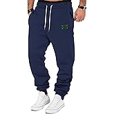 TAFLE Men's Fleece Sweatpants Warm Winter Pants Athletic Drawstring Jogger Pants with Pockets