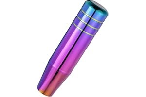 Abfer 5" Heavy Weighted Shifter Knob, Aluminum Alloy Car Gear Lever Metal Stick Shift Handle Fit Most Automatic Manual Vehicle (Multicolor)