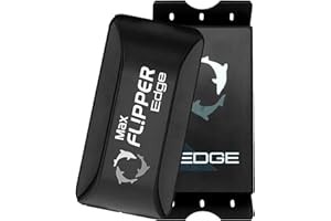 FL!PPER FLIPPER EDGE MAX Magnetic 2-in-1 Aquarium Cleaner for Glass and Acrylic Tanks up to 1 Inch (24mm) Thick – Dual Blade Design with Floating Algae Scraper and Cleaning Tool – Black