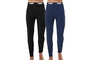 URATOT Men's Thermal Underwear Bottom Fleece Long Johns for Men Soft Warm Base Layer Thermal Pants for Cold Weather