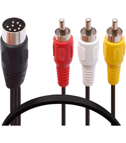 Amazon.com: PIIHUSW Din 8 Pin to RCA and 3.5mm Audio Cable, 8 Pin
