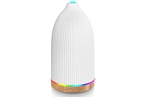 URPOWER Essential Oil Diffusers for Home with 7 LED Color Changing Lights, Timer & Auto-Off Ultrasonic Aromatherapy Diffuser Cool Mist Humidifer Scent Diffuser for Bedroom, Office, Yoga
