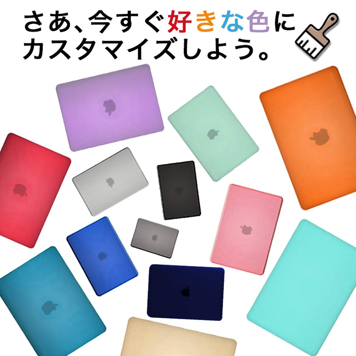 MS Factory MacBook Matte Hard Shell PC Case + Japanese Keyboard Cover (US Layout Not Guaranteed), Original RMC Series Colors, For Apple MacBook Air / Pro / Retina 11, 12, 13, 15 inch, RMC-SETP13T-MBK, blk
