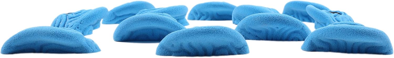 Atomik Rock Climbing Holds Set of 12 Bolt-On Steep Wall Brain Coral Crimps in Blue : Sports & Outdoors
