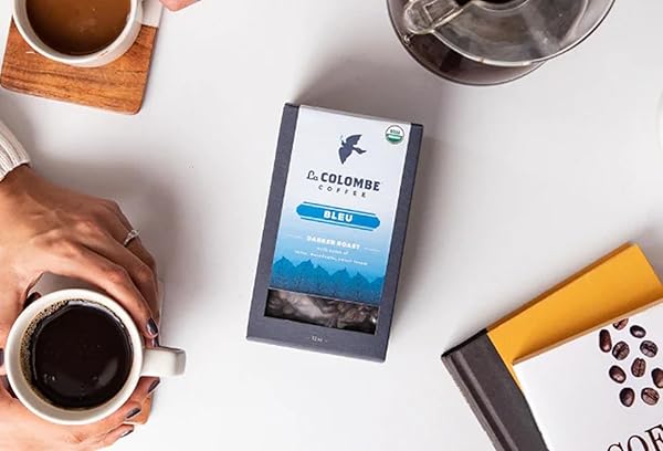 LA COLOMBE BLEU ORGANIC DARK ROAST WHOLE BEAN COFFEE – NOTES OF COCOA, MACADAMIA & SWEET CREAM, 12 OUNCE (PACK OF 1)