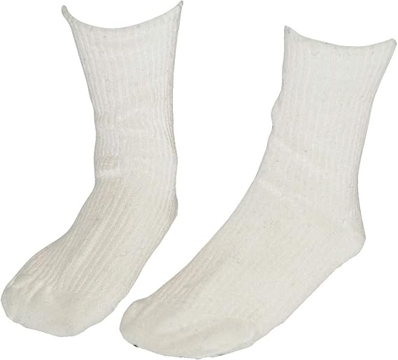 Amazon 冷えとり 靴下 レディース ゆったり シルク おやすみソックス オフ白 22 25cm Kinutomen01 ソックス 通販