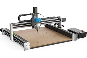 Axiscreat Cnc Router Machine 6060, NEMA 23 Closed-Loop Stepper Motor with Upgraded 710W Trim Router Spindle, Dual Linear Rails & Ball Screws Milling Machine for Wood Acrylic Aluminum Carving Cutting