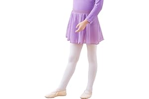 Avrigirl Chiffon Toddler Girls Ballet Skirts Pull on Elastic Dance Wear for Training, Performance