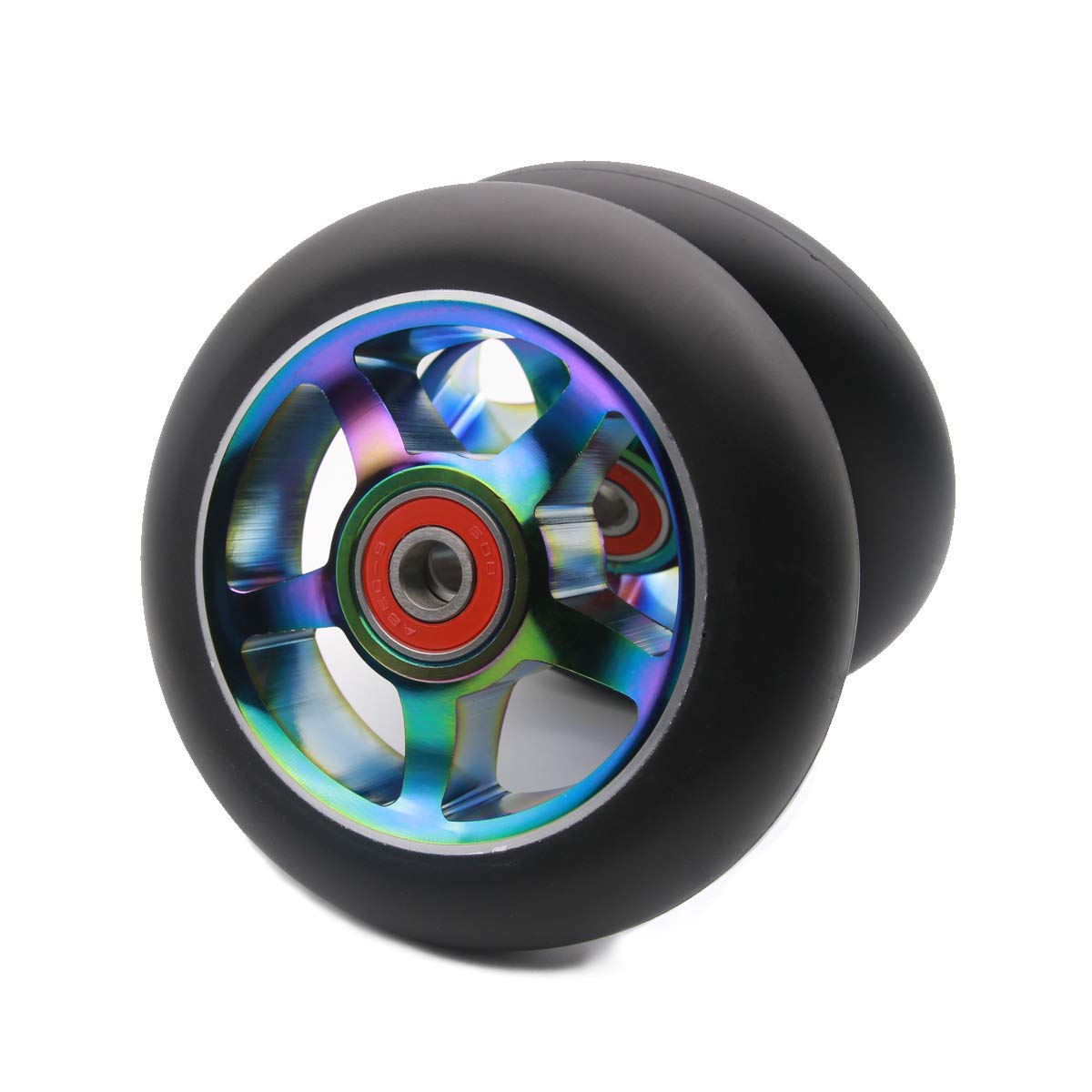 2Pcs Replacement 110 mm Pro Stunt Scooter Wheel with ABEC 9 Bearings