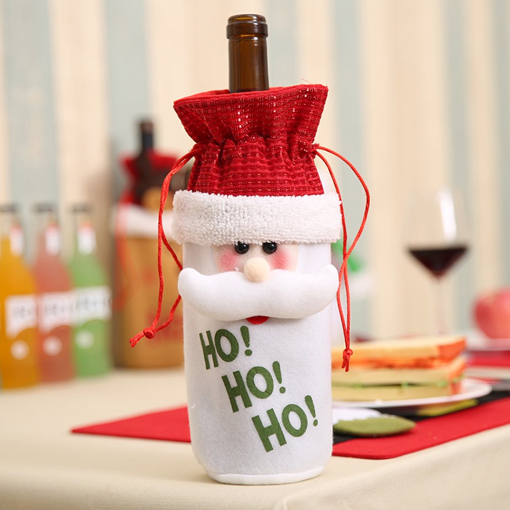 HOHO Christmas Wine Bottler Gift Bags (Set of 4)