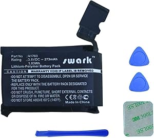 Swark Replacement A1760 Battery Compatible with Apple iWatch Series 2 38mm A1757 A1816 MNNN2LL/A, MP032LL/A with Tools