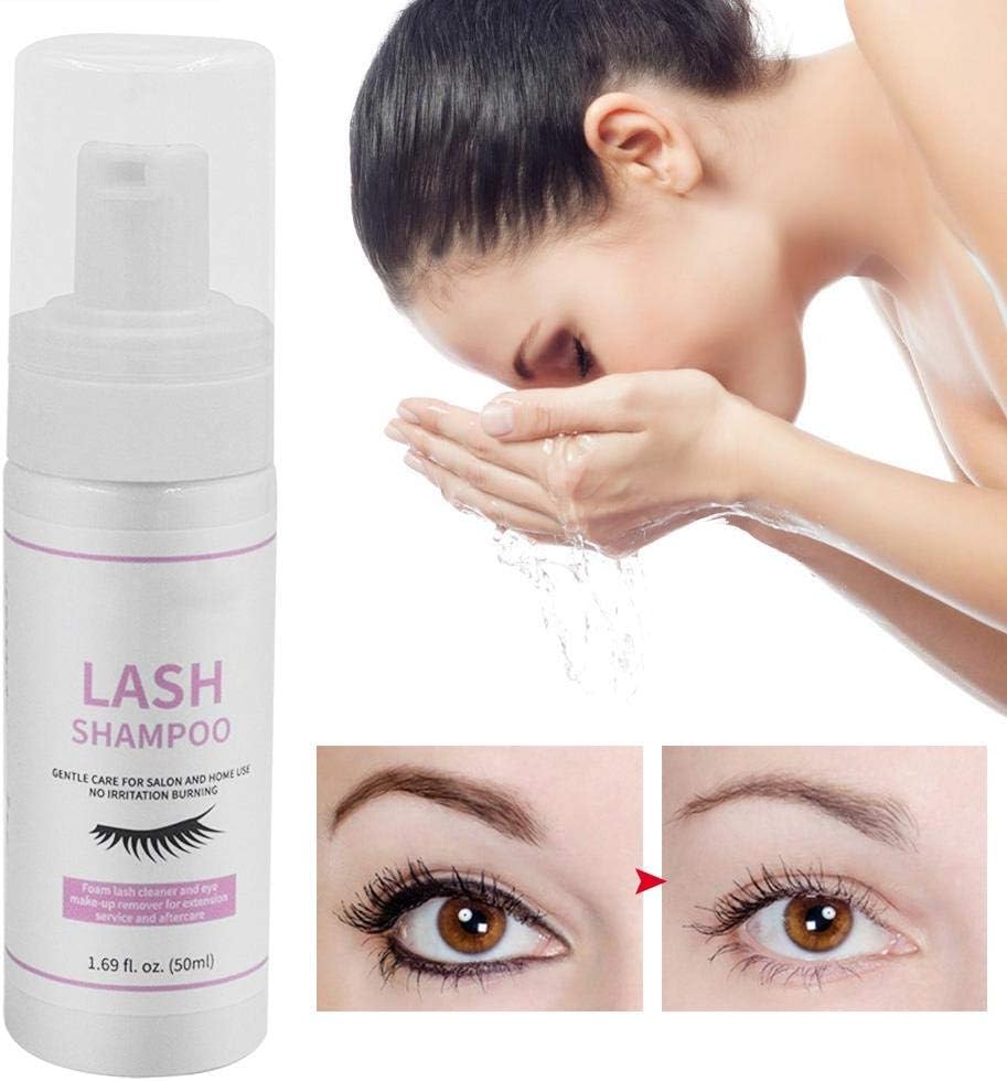 Eyelash Cleanser Foam, Clean Eyelid and Eye Lash Foaming Cleanser, No Irritation Eyelashes Extension Cleanser Supplies for Eyelash Glue Makeup Cosmetic Dirt