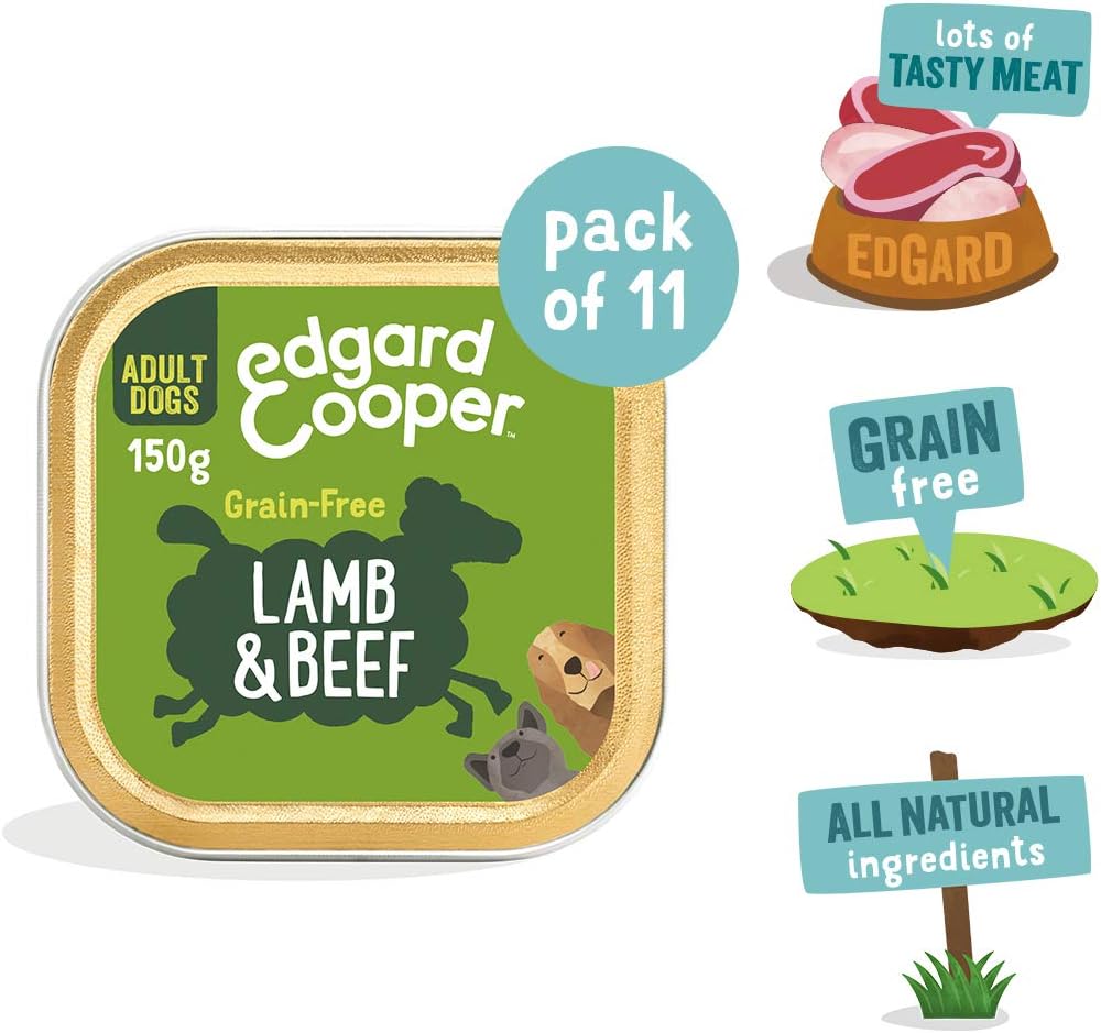 Edgard Cooper Grain-Free Wet Dog Food for Adult Dogs LambBeef 11 x 150g, Natural Dogs Food in Cup with Fresh Meat Amino Acids - Image 3