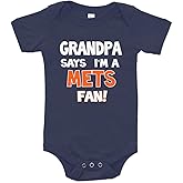 NanyCrafts Baby's Grandpa says I'm a Mets Fan bodysuit