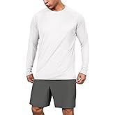 ODODOS Men's Quick Dry Long Sleeve Shirts UPF 50+ Sun Protection SPF Athletic Tops Workout Fishing T-Shirts