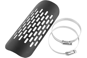 Universal Motorcycle Exhaust Muffler Heat Shield Cover, Black, for Most Motorcycles