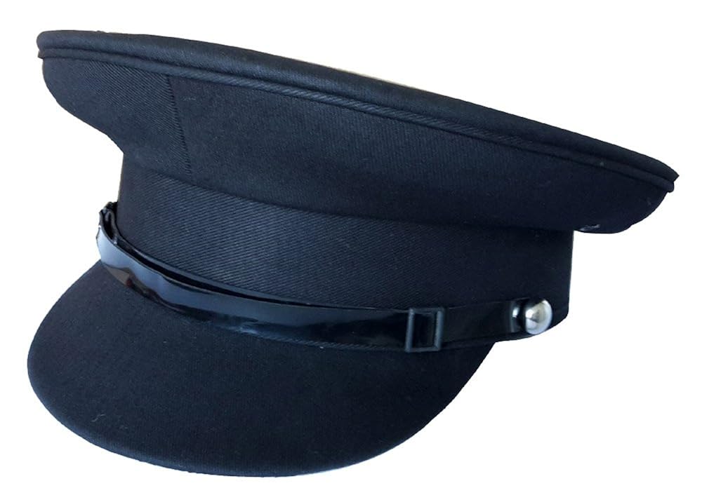 Chauffeur Driver Cap Mens Formal Professional Quality Hat. Black or