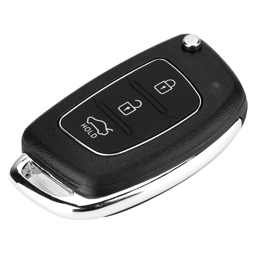 KIMISS Key Fob Shell Remote Key Case Car Key Fob Case Cover Car Key Case 3 Button Car Key Fob Cover Hyundai Car Key Shell ABS Key Fob Cover for Santa Fe (ix45) 2013 to 2014