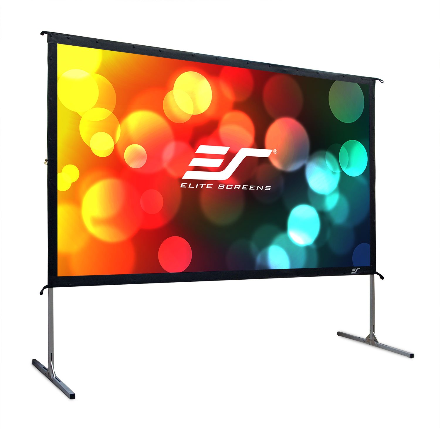 Elite Screens OMS120H2-DUAL Mobile Garden Canvas Yard Master 2 Dual 266 Outdoor Projection Screen Black