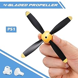 Hollowfly 3 Sets Spare RC Plane Propellers 4 Blade