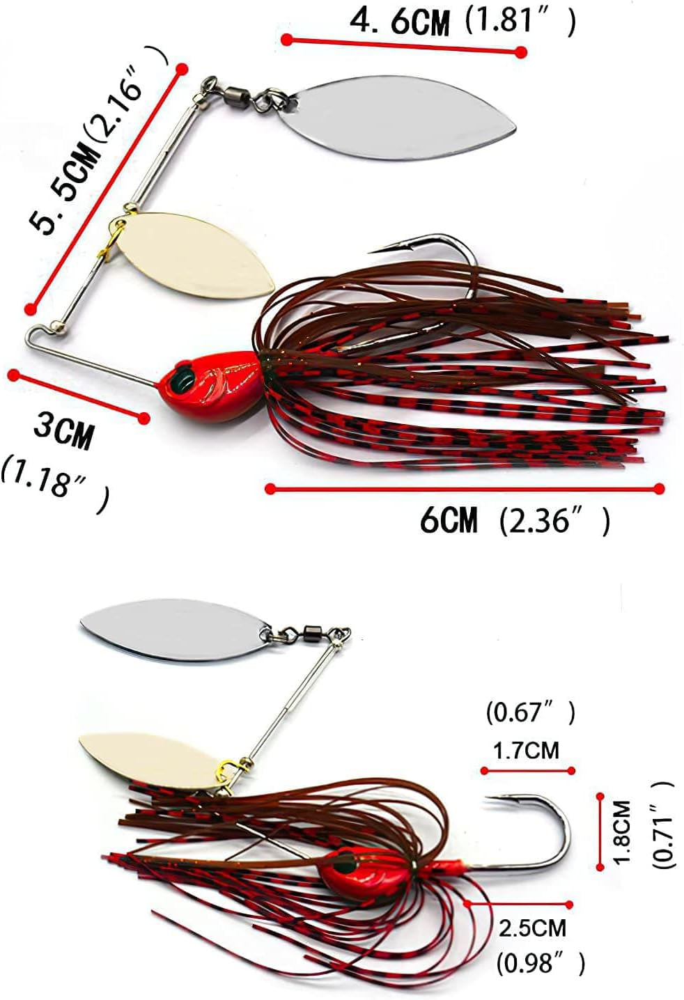 Ali York Fishing Lures for Bass, 5 Pcs Spinner Baits for Bass Fishing, Trout Lures Freshwater Kits, Rooster Tail Fishing Lures, Fishing Bait for Freshwater & Saltwater, Bass Lures : Sports & Outdoors