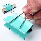 Northern Brothers Large Foldback Binder Clips 41mm 51mm 30Pcs Assorted Colours view 7