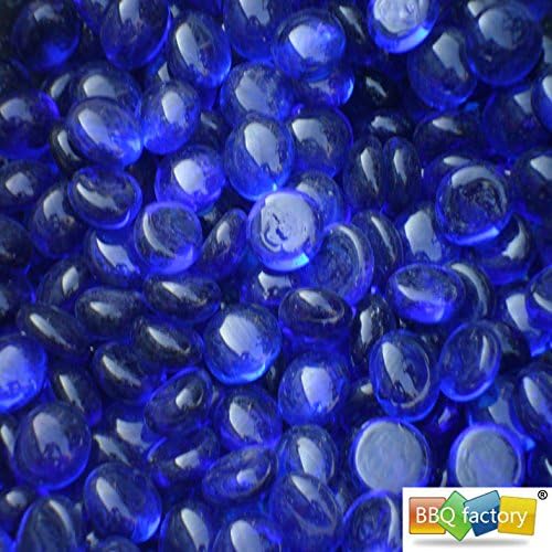bbq factory Fire Beads Fireplace Glass and Fire Pit Glass, 10-Pound, Royalblue