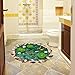 TOOGOO(R) 3D Pool Wall Sticker 3D Pool Wall Sticker Waterproof Lotus Pond Gold Fish for Children Bathroom Home Personalized Floor Wall Sticker Decals