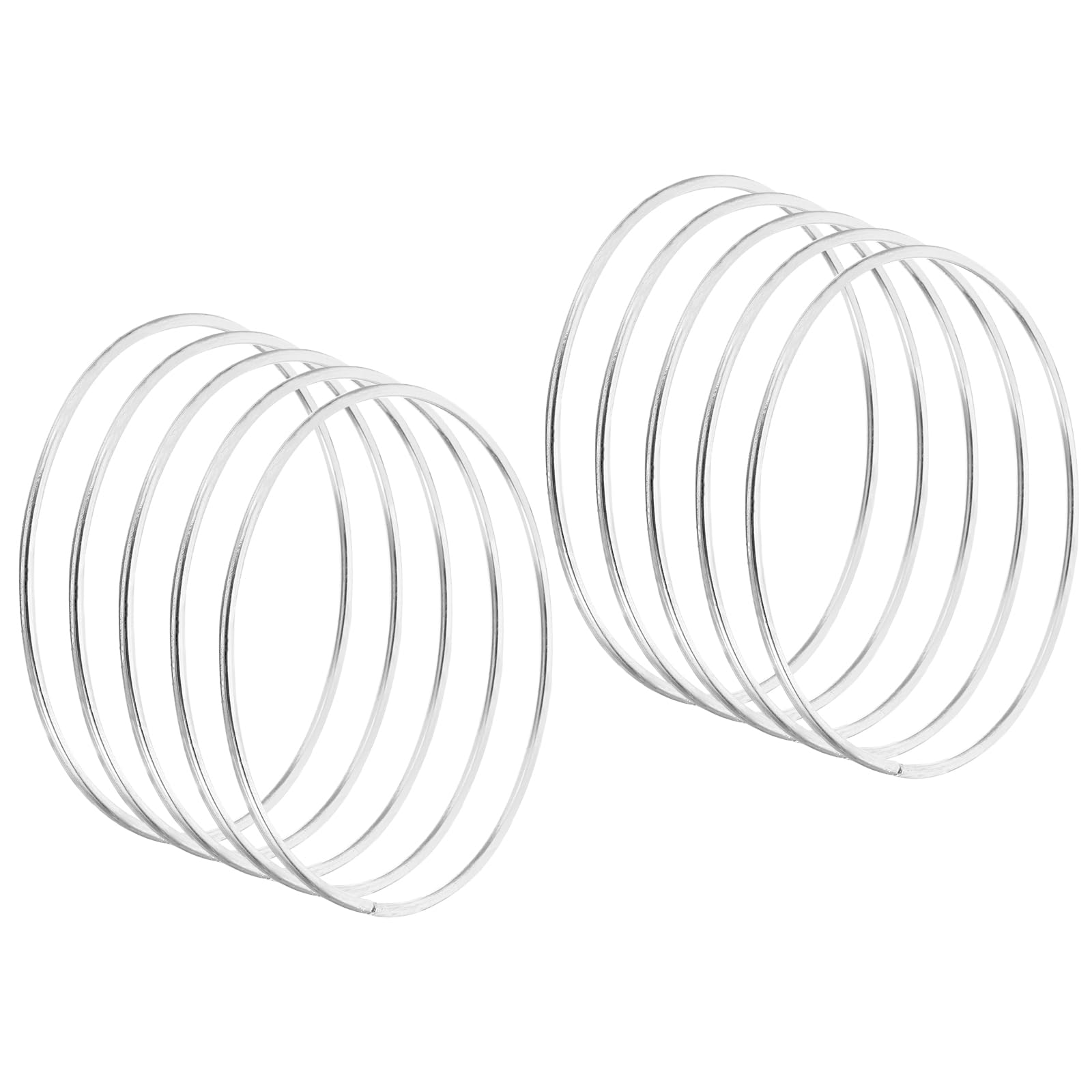 PATIKIL 3.9 Inch Dream Catcher Rings, 20 Pcs Metal Macrame Wreath Floral Round Ring Hoop for Christmas Decor Home Car DIY Craft Wedding Wall Hanging Decorations, Silver