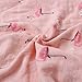 Swaddle Blankets Muslin by LifeTree - Flamingo Print Oversized 47
