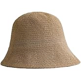 Lightweight Packable Sun Hat for Women Foldable Sunhats Woven Bucket Hats Packable Beach Hat Floppy Knitted Hat