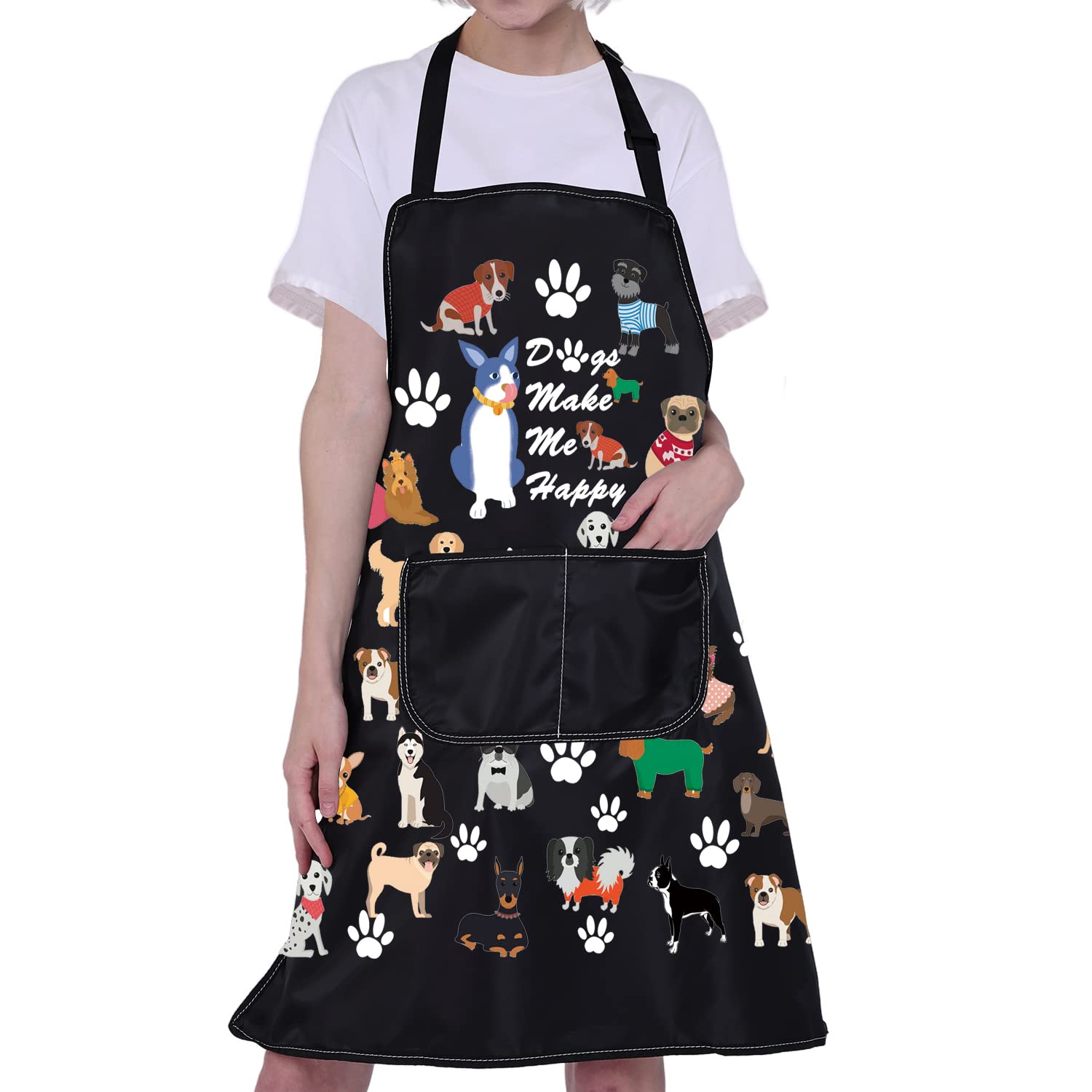 BNQL Cute Dog Apron - Waterproof & Cooking Apron for Dog Groomer & Trainer Gifts