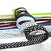 DELELE Athletic Flat Shoe Laces: Double Layer Colorful Twill Shoelaces 2 Pair