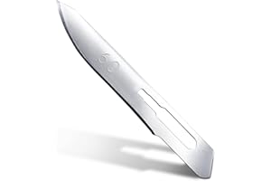 Cynamed Stainless Steel #60 Scalpel Blades Box of 100 - Surgical Scalpel Blade #60 - DIY Blade for Arts & Crafts, Skinning and Taxidermy
