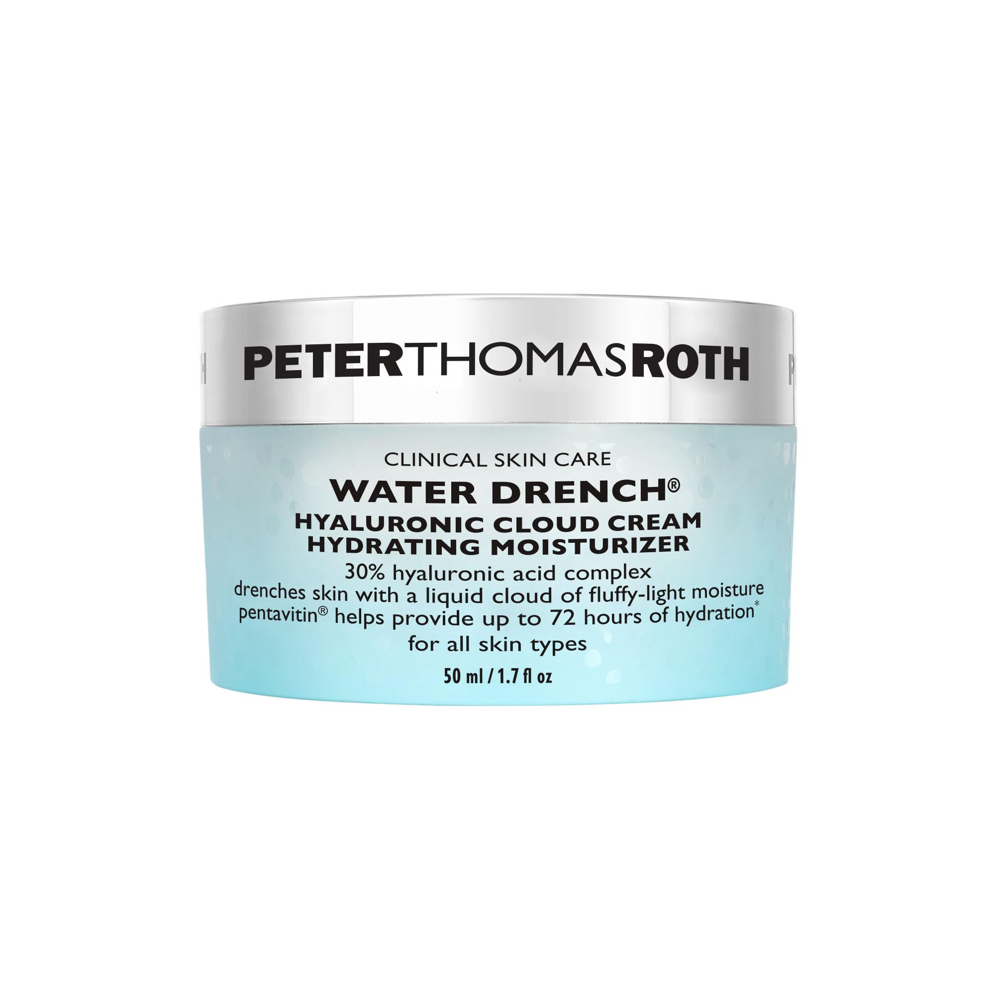 Peter Thomas Roth Water Drench Hyaluronic Cloud Cream Hydrating Moisturizer Earplug, 4 cm, Black