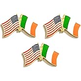 3 National Country Flag USA Friendship Flag Lapel Pins Pack of 3 International & American Double Flag Pin Badge