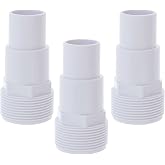 U.S. Pool Supply Replacement Universal Combo Hose Adapter, 1-1/4" or | 1-1/2", 3 Pk - Fits Above-Ground Pool Pump, Filter, Skimmer, Compatible with Hayward SPX1091Z7 or SPX1091Z4, Chlorine Feeders
