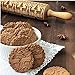 Christmas Rolling Pin Engraved Carved Wood Embossed Rolling Pin Kitchen Tool (43CM)