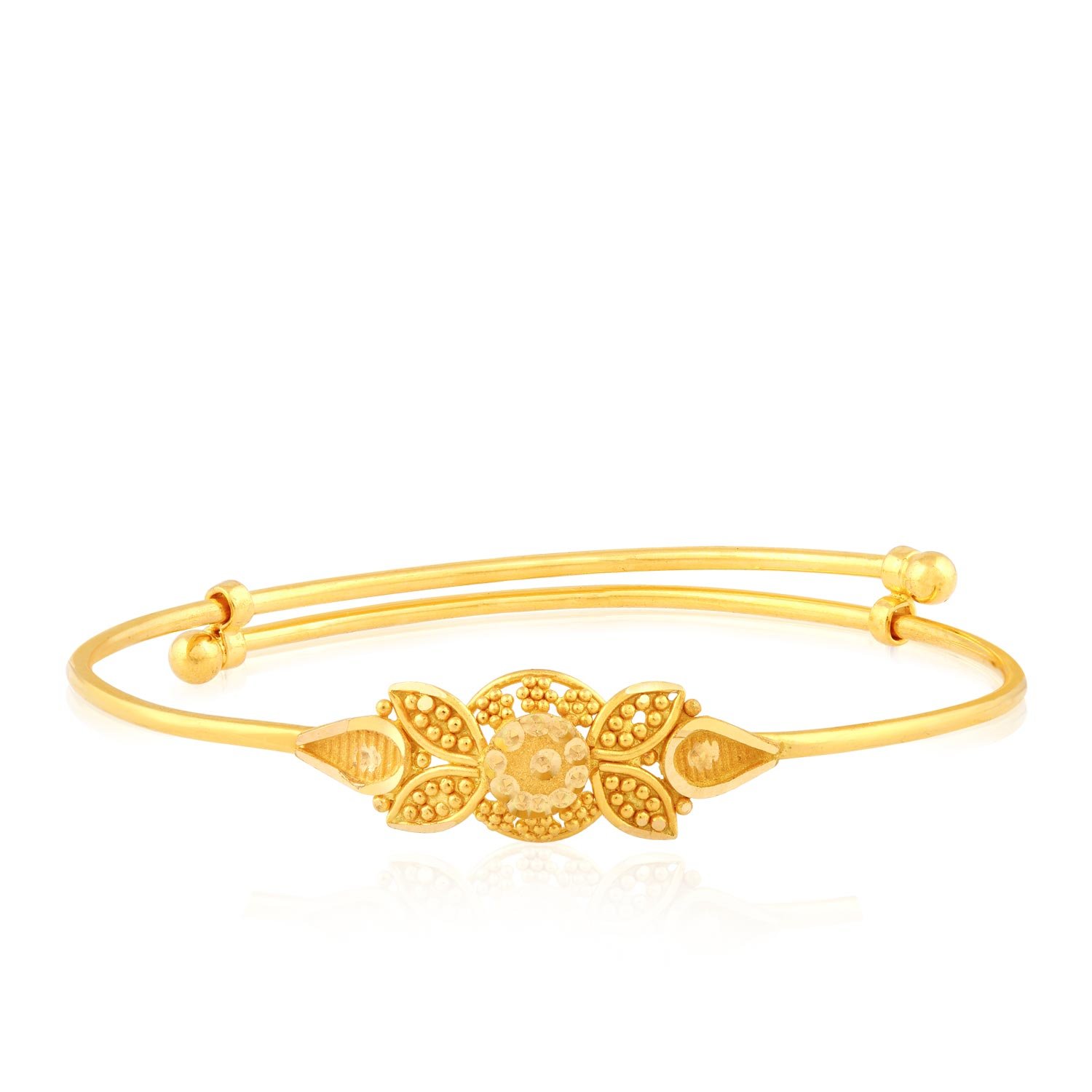 Buy Malabar Gold & Diamonds Starlet 22k (916) Yellow Gold Bangle Online