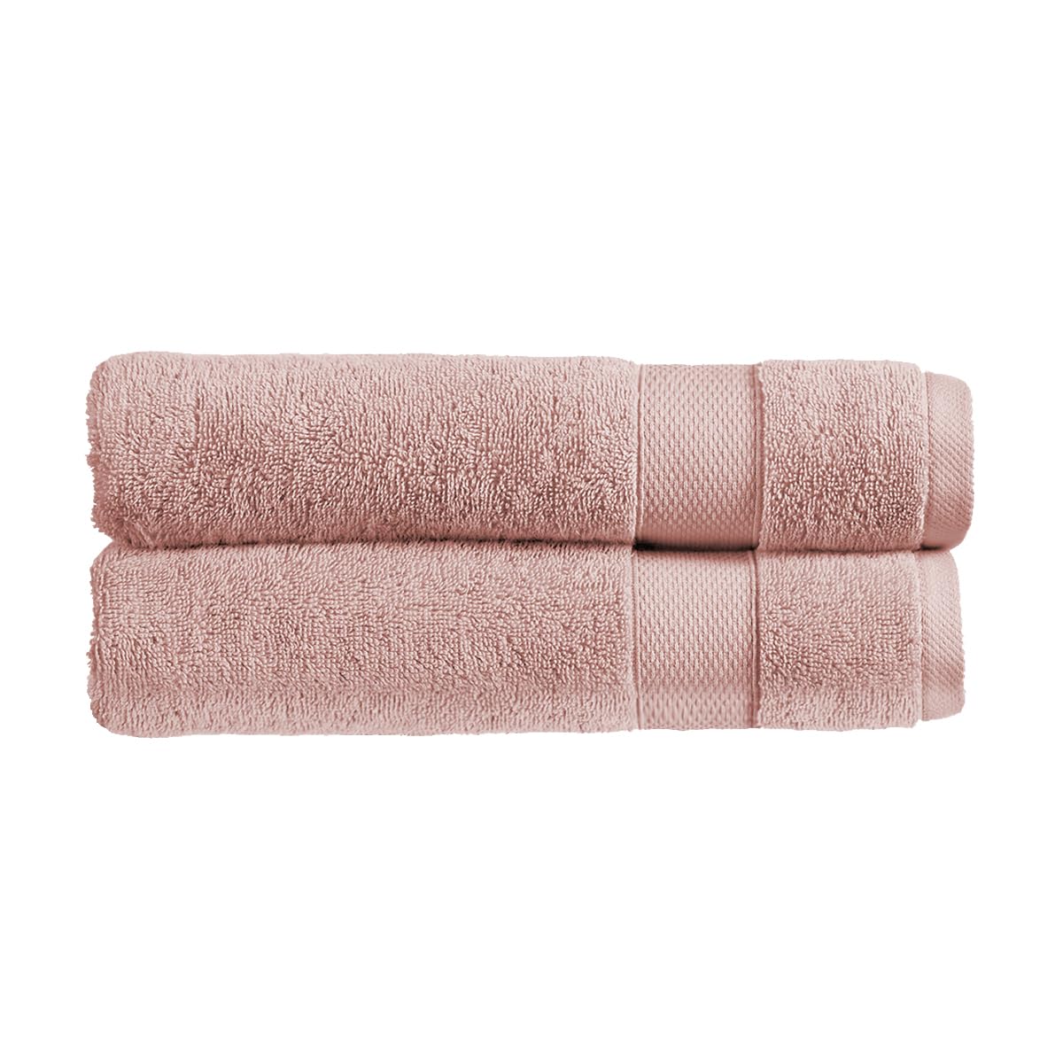 Christy Refresh Pink Hand Towels | Set of 2 | Quick Dry | Gentle Pastel Tones | Soft Plush Bathroom Towels | Absorbent Shower Towels | 100% Cotton 550GSM | Dusty Pink — image 1