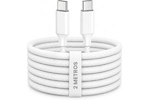 Cabo USB-C Turbo 2 Metros Tipo C 60W Nylon Trançado e Reforçado Compativel Com Iphone 15, Iphone 16 Notebook Tablet Qualidade Premium Carregamento Transferência de Dados Compativel ANDROID