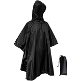 WINWAY Military Style Poncho Multi Use Rip-Stop Camouflage Raincoat