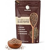 Gourmanity Coarse Ground Black Pepper, Cracked Butcher's Cut 12 Mesh, 1lb | Bulk 1 lb resealable bag of restaurant style coarse black pepper, cracked and not milled, for steak rubs, brisket and BBQ