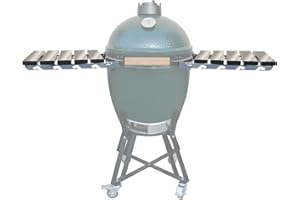 Quantfire Stainless Steel Folding Side Shelves, Pair of 2, Fit for Large Big Green Egg Grill, 50% More Cooking Area Foldable Grill Table Accessories with Hardware