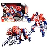 Hasbro Year 2008 Transformers 25th Anniversary Universe Beast Wars Series Voyager Class 7 Inch Tall Robot Action Figure - Red Maximal LEO PRIME with Snap Out Claws, Jungle Whip and Key (Beast Mode: Lion)
