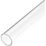 uxcell Clear Rigid Acrylic Pipe 21mm(13/16") ID x 25mm(1") OD x 305mm(12") Round Tube Tubing