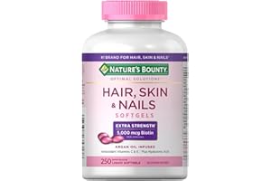 Nature's Bounty Hair Skin and Nails 5000 mcg of Biotin - 250 Coated Tablets Extra Strength