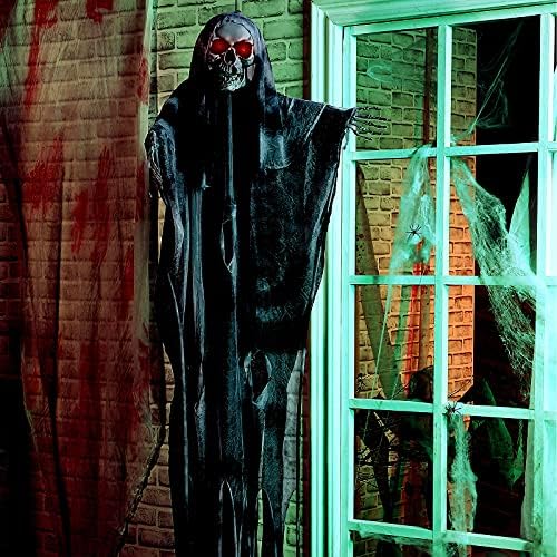 PHRIXUS 5.9ft Animated Hanging Ghost Life Size Scary Halloween Grim
