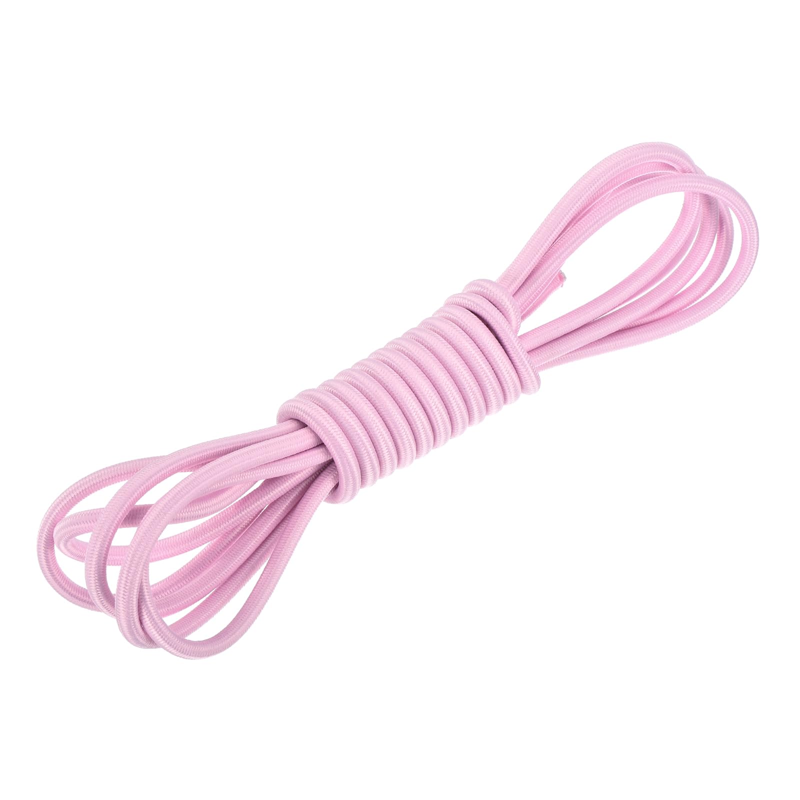 DMiotech 4.8mm Shock Cord, 3 M Pink Bungee Cord Tent Pole Shock Cord Round Elastic Kayak Rope Stretch String Marine Grade Heavy Polyester for DIY Projects Tie Downs