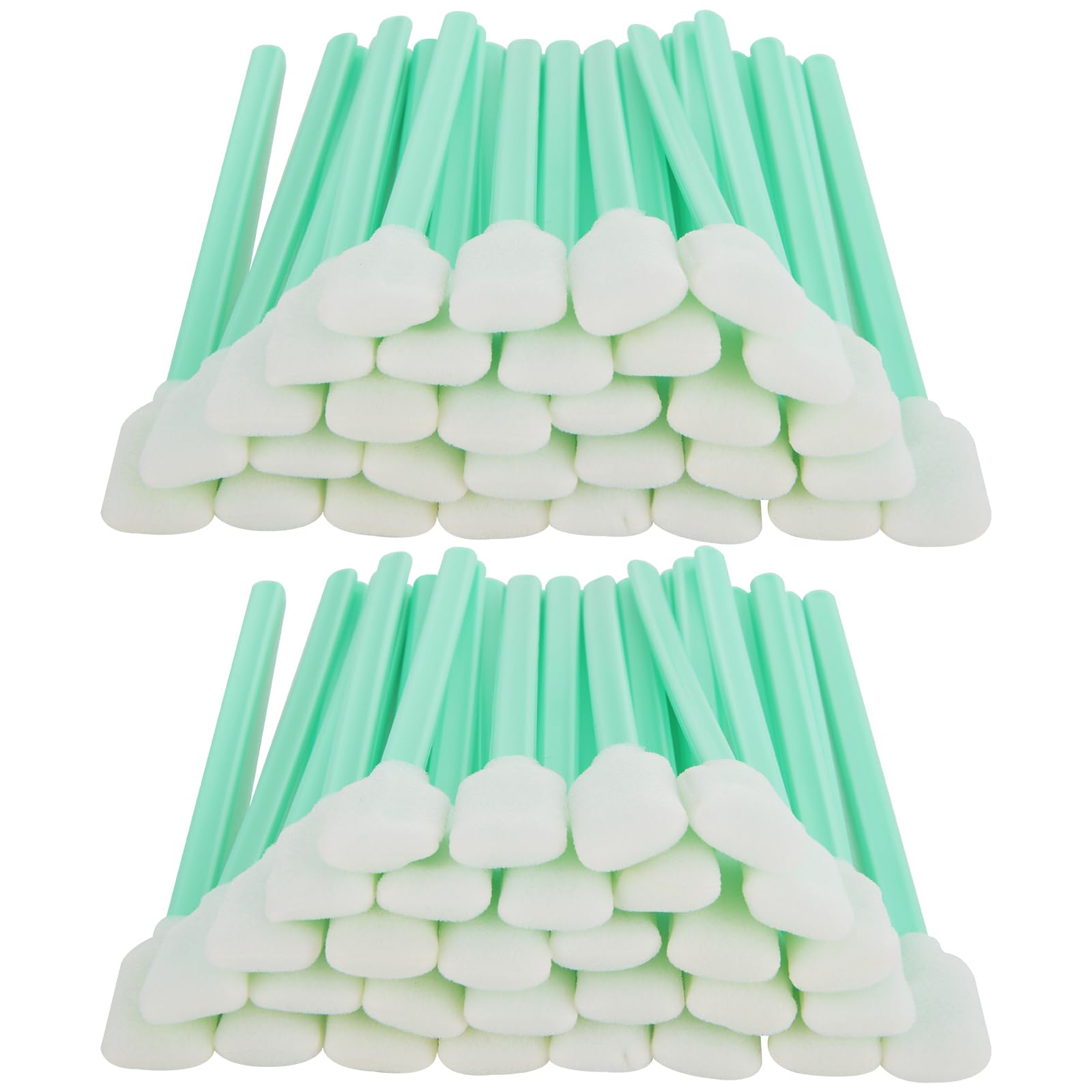 APACALI 200PCS Square Foam Cleaning Swab Sticks, Foam Tip Cleaning Swabs, Rectangle Foam Cleaning Swabs, Square Tip Swabs Sponge Stick for Camera, Optical Lens, Optical Equipment, Green